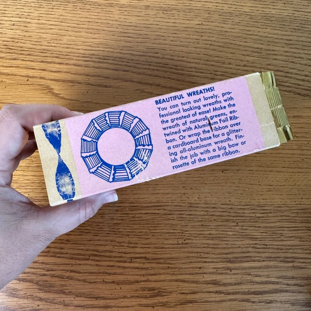 Vintage Aluminum‎ Foil Ribbon Gold 30 Feet Fireproof Holiday Decor